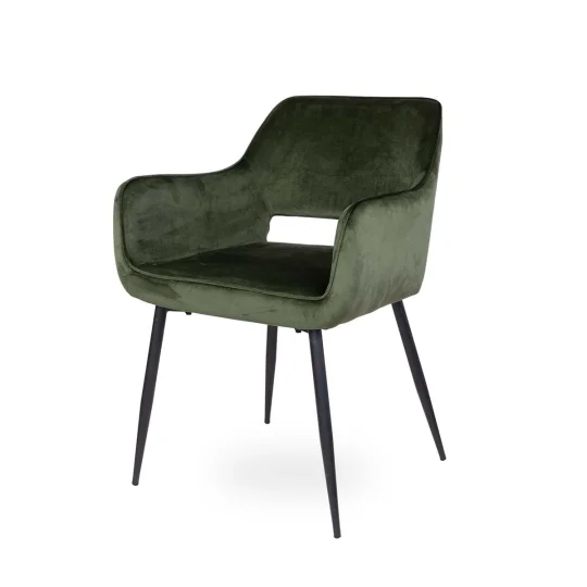 Krzesło tapicerowane ROMA ciemnozielone