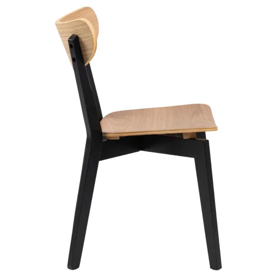 Krzesło drewniane SOREN drewniany/czarny - Zdjęcie 4