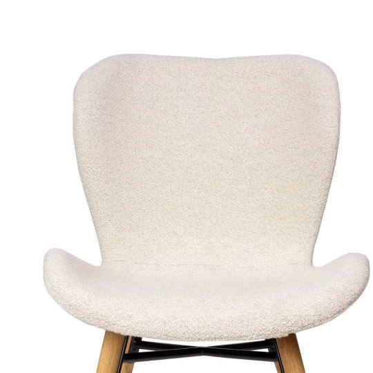 Krzesło tapicerowane EVA ecru - Zdjęcie 2