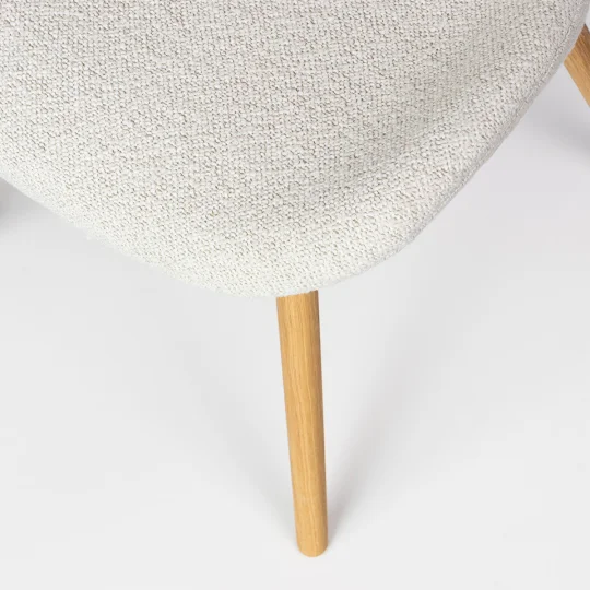Krzesło tapicerowane EVA ecru - Zdjęcie 5