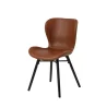 Krzesło z ekoskóry ELLA brązowy