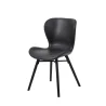 Krzesło z ekoskóry EVAN czarne - nogi czarne