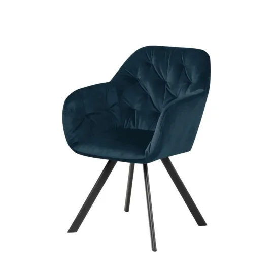 Krzesło tapicerowane HUGO niebieskie