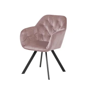 Krzesło tapicerowane HUGO różowe