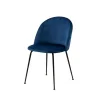 Krzesło tapicerowane NASH niebieskie - nogi czarne