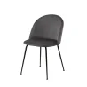 Krzesło tapicerowane NASH ciemnoszare - nogi czarne