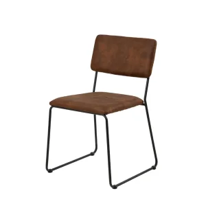 Krzesło tapicerowane SABRINA brązowe