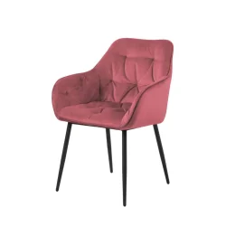 Krzesło tapicerowane LEO czerwone