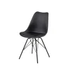 Krzesło z ekoskóry LUKE czarne - nogi czarne