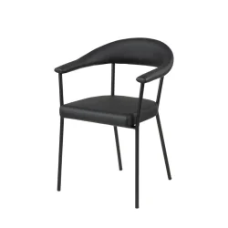 Krzesło z ekoskóry AVALONIA czarne