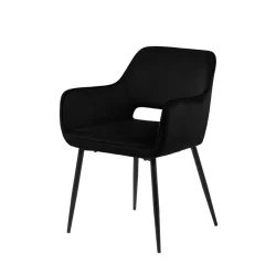 Krzesło tapicerowane ROMA czarne