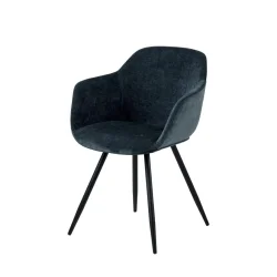 Krzesło tapicerowane ALBA ciemnoniebieskie