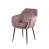 Krzesło tapicerowane IAN różowe - nogi czarne