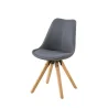 Krzesło tapicerowane NICO szare - nogi drewniane