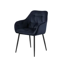 Krzesło tapicerowane MAX niebieskie