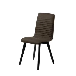 Krzesło tapicerowane KAI brązowe - czarne nogi