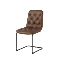 Krzesło tapicerowane HOBBS brązowe