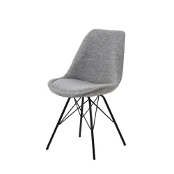 Krzesło tapicerowane LUKE szare - nogi czarne