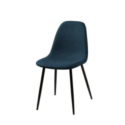 Krzesło tapicerowane GIRONA niebieskie