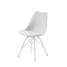 Krzesło z ekoskóry LUKE białe - nogi białe