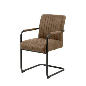 Krzesło tapicerowane MIA brązowe