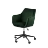 Krzesło biurowe tapicerowane SAMUEL ciemnozielone