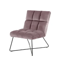 Fotel tapicerowany LILA różowy