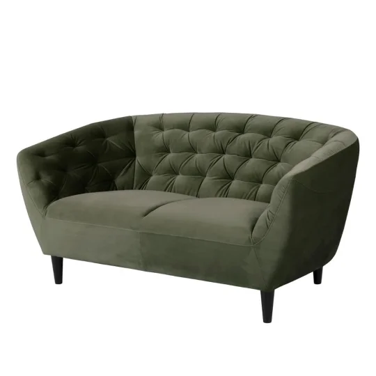 Sofa dwuosobowa tapicerowana BRAD zielona