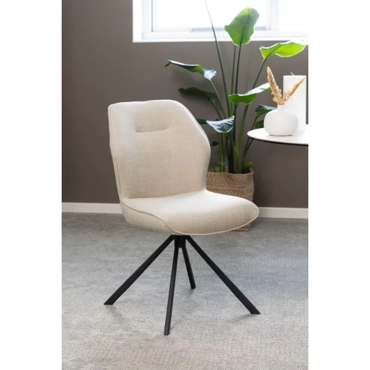 Krzesło tapicerowane LIVIA ecru - Zdjęcie 5