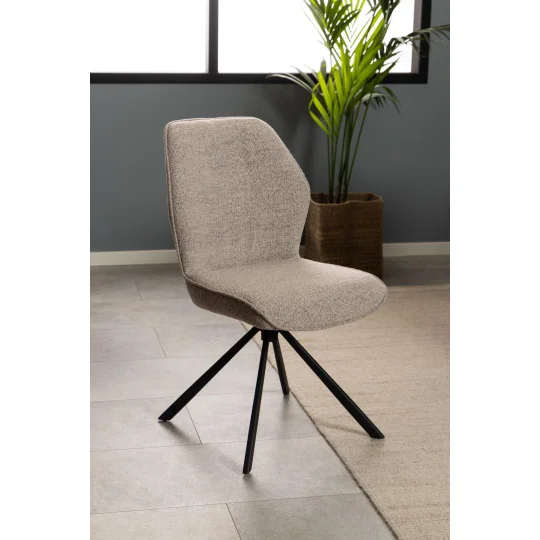 Krzesło tapicerowane LIVIA beżowe - Zdjęcie 7