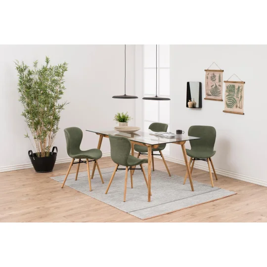 Krzesło tapicerowane EVA zielone - Zdjęcie 6