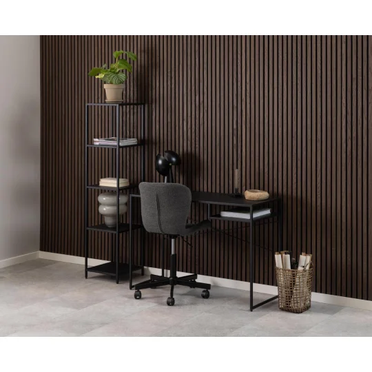 Krzesło biurowe tapicerowane ZIA szare - Zdjęcie 6