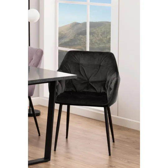 Krzesło tapicerowane LEO ciemnoszare - Zdjęcie 7