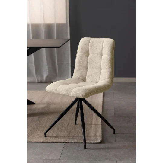 Krzesło tapicerowane ORLA beżowe - Zdjęcie 8