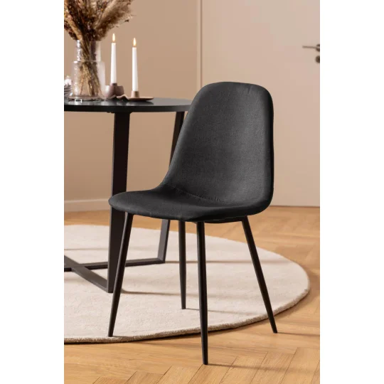 Krzesło tapicerowane BOSTON czarne - Zdjęcie 6
