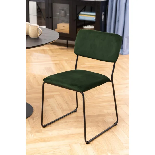 Krzesło tapicerowane SABRINA zielone - Zdjęcie 5