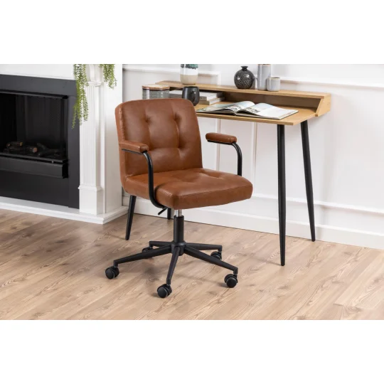 Krzesło biurowe JAX brązowe - Zdjęcie 5