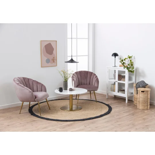 Fotel tapicerowany CLARA różowy - Zdjęcie 6