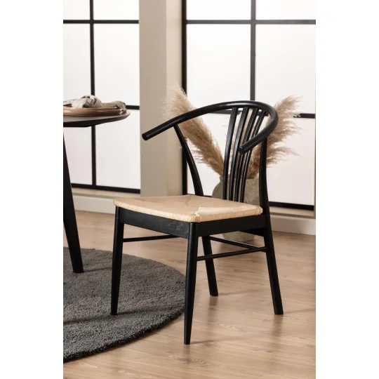 Krzesło FORLI drewniane czarne - Zdjęcie 5