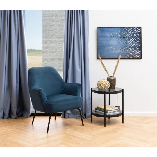 Fotel tapicerowany CELINE niebieski - Zdjęcie 6