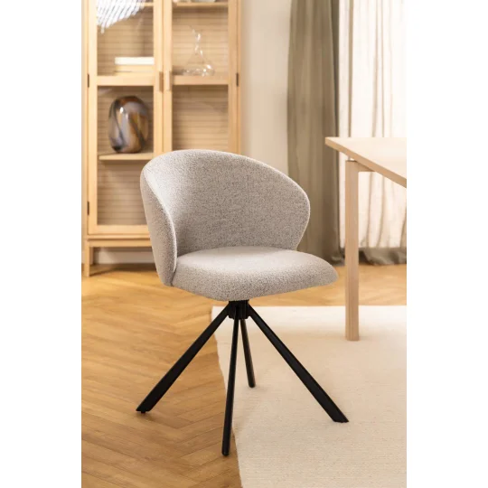 Krzesło tapicerowane VENUS beżowe - Zdjęcie 5