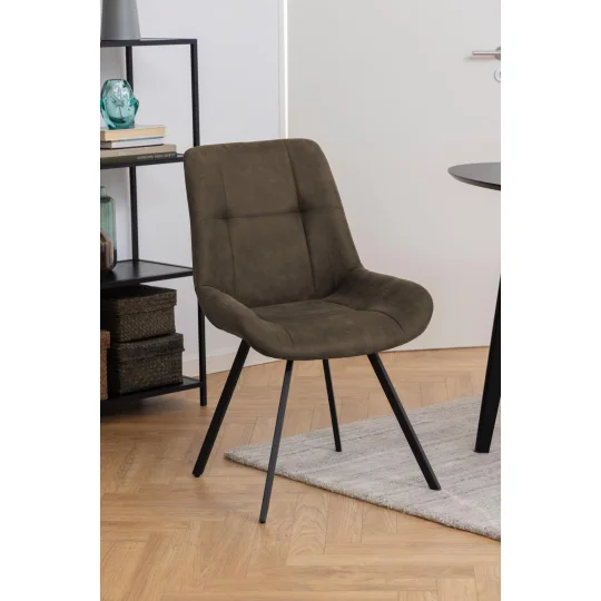 Krzesło tapicerowane VIENNA antracytowe - Zdjęcie 5