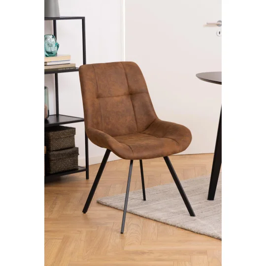 Krzesło tapicerowane VIENNA brązowe - Zdjęcie 5