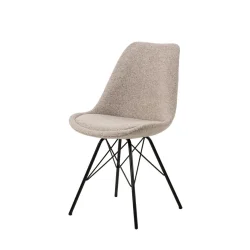 Krzesło tapicerowane LUKE beżowe - nogi czarne