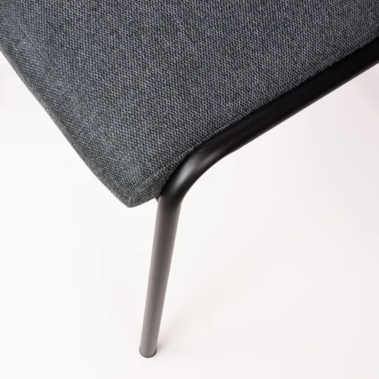 Stół rozkładany LEVIN fi 110 + 4 krzesła SANTI ciemnoszary - Zdjęcie 13