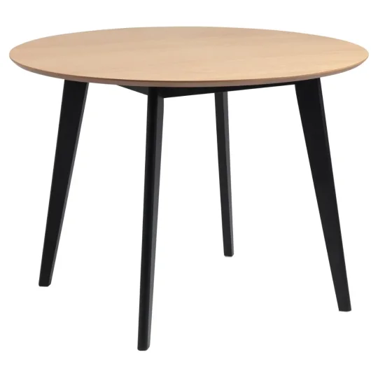 Stół RUBBO dębowy + 4 krzesła SANTI ciemnoszary - Zdjęcie 2