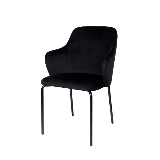 Stół HOBART 120x80 + 4 krzesła OLIVIER czarny - Zdjęcie 6