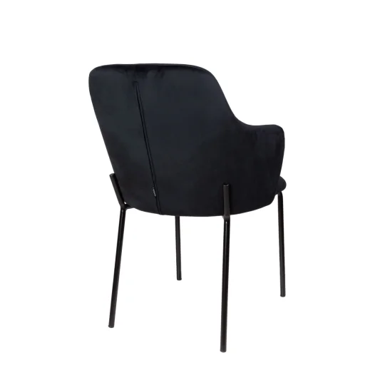 Stół HOBART 120x80 + 4 krzesła OLIVIER czarny - Zdjęcie 7