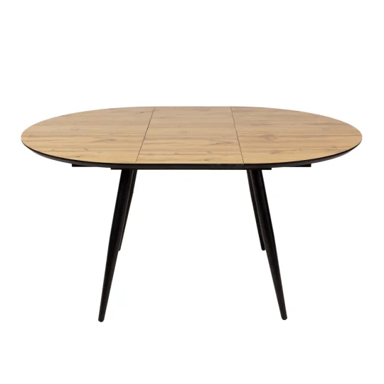 Stół rozkładany LEVIN fi 110 + 4 krzesła OLIVIER czarny - Zdjęcie 5