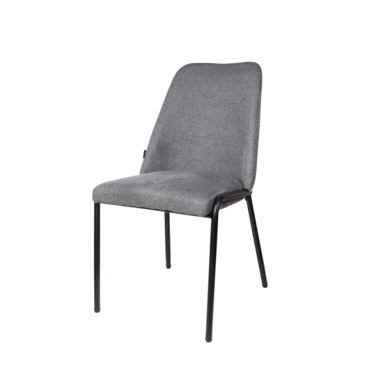 Stół rozkładany LEVIN fi 110 + 4 krzesła SANTI jasnoszary - Zdjęcie 9